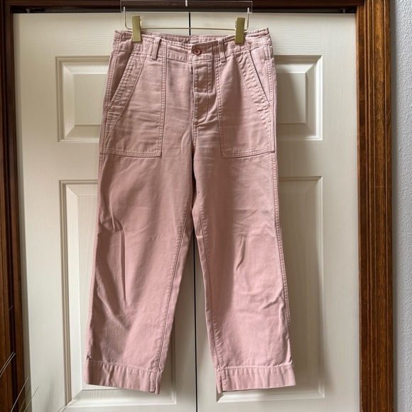 GAP High Rise Straight Crop Wide leg button fly pants Women’s size 6 - Picture 2 of 13